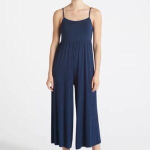 Quince Navy Spaghetti Strap Jumpsuit